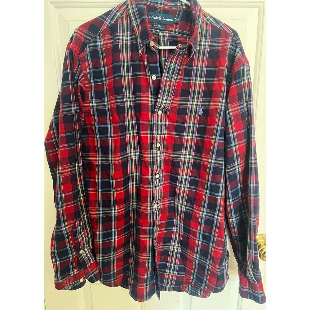 RALPH LAUREN - PLAID COLLARED SHIRT - SIZE XL
